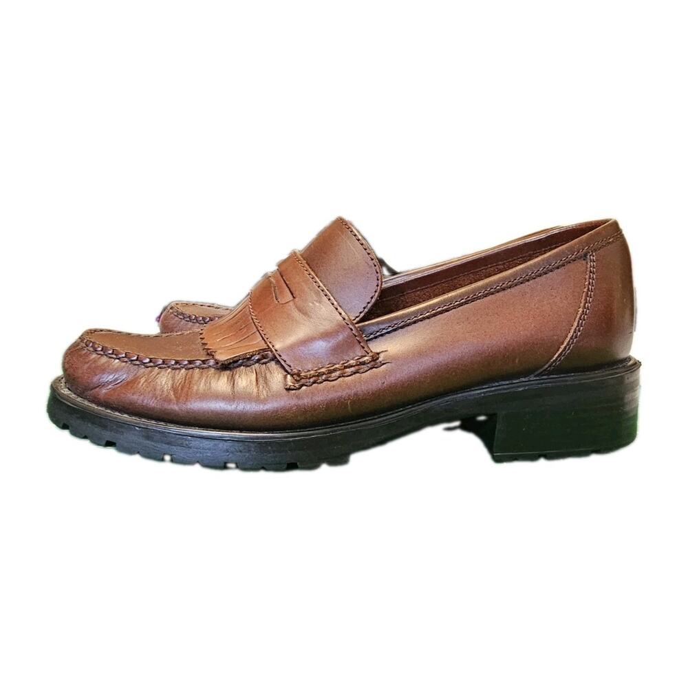 Vintage GH Bass Womens Size 8 Brown Penny Loafer Shoes